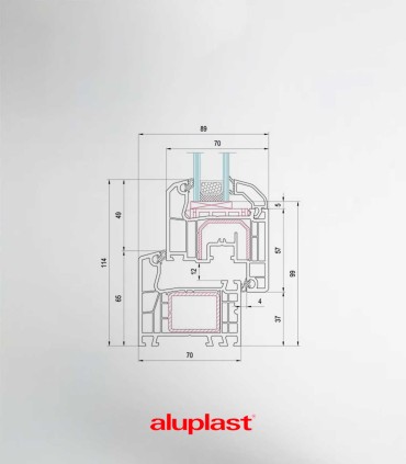 Janela PVC 60x100cm Oscilobatente DIREITA Vidro Duplo FOSCO LISO ALUPLAST